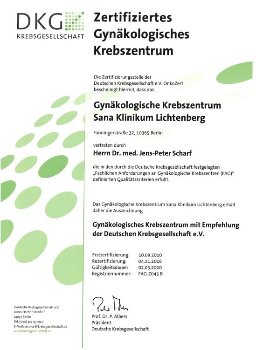 Сертифицированный Центр онко-гинекологии Sana Lichtenberg